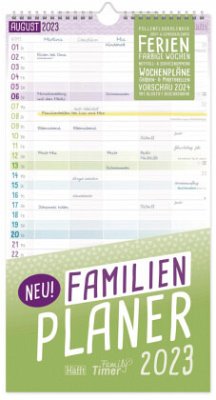 FamilienPlaner 2023 Wand-Kalender 5-spaltig 12 MONATE