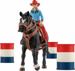 Schleich 42576 - Farm World, Barrel Racing mit Cowgirl