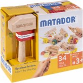 MATADOR 21034 - Maker M034, Baukasten, Holz, 34 Teile, Konstruktionsbaukasten-Einstiegskasten, ab 3 Jahren, Spielend lernen!