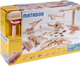 MATADOR 11407 - Explorer E407, Baukasten, Holz, 407 Teile, Konstruktionsbaukasten, ab 5 Jahren, Spielend lernen!