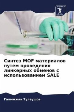 Sintez MOF materialow putem prowedeniq linkernyh obmenow s ispol'zowaniem SALE - Tuleushow, Galymzhan