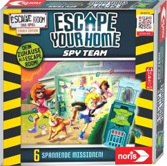 Noris 606101975 - Escape Room Family Edition, Escape Your Home Spy Team, 6 spannende Missionen