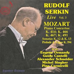 Rudolf Serkin: Live,Vol.3 - Serkin/Ormandy/Cantelli/Singher/+