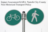 Impact Assessment KARA: Nairobi City County Non-Motorized Transport Policy (eBook, ePUB)