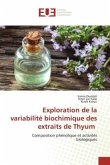 Exploration de la variabilité biochimique des extraits de Thyum