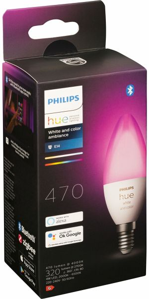 Philips Hue LED Kerze E14 BT 5,3W 470lm White Color Ambiance - Portofrei  bei bücher.de kaufen