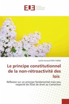 Le principe constitutionnel de la non-rétroactivité des lois - FOPA TAPON, Cyrille Arnaud