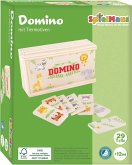 SpielMaus Holz Domino mit Tiermotiven, 28 Teile