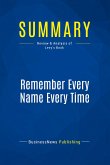 Summary: Remember Every Name Every Time