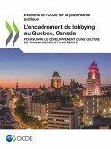 L'encadrement du lobbying au Québec, Canada