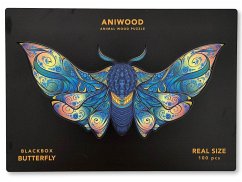 Cover Aniwood J2320M - Animal Wood Puzzle, Blackbox Butterfly M, Schmetterling, Holz-Puzzle, 150 Teile