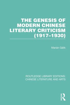 Cover The Genesis of Modern Chinese Literary Criticism (1917-1930) (eBook, PDF)
