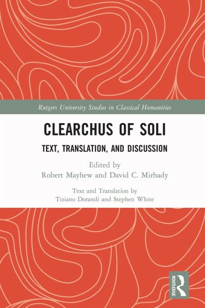 Clearchus of Soli (eBook, PDF)