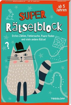 Super Rätselblock ab 5 Jahren. Erstes Zählen, Fehlersuche, Paare finden und viele andere Rätsel - Heine, Stefan