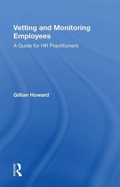 Vetting and Monitoring Employees - Howard, Gillian