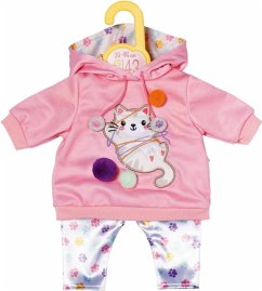 Zapf Creation® 871423 - Dolly Moda Outfit mit Kätzchen, Kapuzenpulli mit Leggins, Puppenkleidung, 43cm