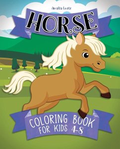 Horse coloring book for kids ages 4-8 - Loziz, Amalia