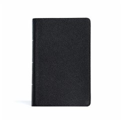 CSB Large Print Personal Size Reference Bible, Black Genuine Leather - Csb Bibles By Holman