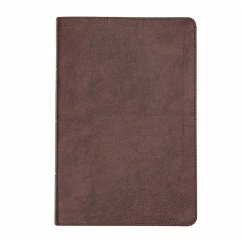 CSB Large Print Thinline Bible, Brown Bonded Leather, Indexed - Csb Bibles By Holman