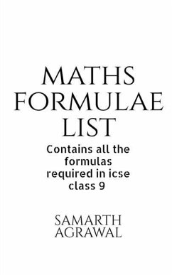 Maths Formula List - Agrawal, Samarth