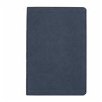 CSB Large Print Thinline Bible, Navy Leathertouch