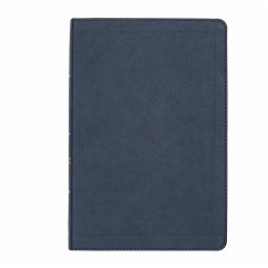 CSB Large Print Thinline Bible, Navy Leathertouch - Csb Bibles By Holman