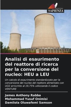 Analisi di esaurimento del reattore di ricerca per la conversione del nucleo: HEU a LEU - Rabba, James Anthony;Onimisi, Mohammad Yusuf;Samson, Damilola Oluwafemi