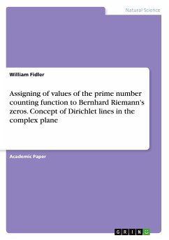 Assigning of values of the prime number counting function to Bernhard Riemann's zeros. Concept of Dirichlet lines in the complex plane - Fidler, William