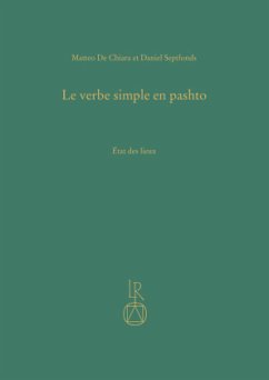 Le verbe simple en pashto - De Chiara, Matteo;Septfonds, Daniel