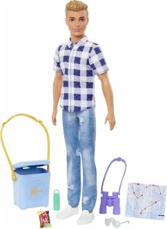 Mattel HHR66 Barbie Abenteuer zu zweit Ken Camping-Puppe und Zubehör. Spielzeu