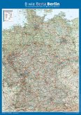 Kastanea Buchstabier-Straßenkarte Deutschland nach DIN 5009, DIN A0 (84 x 119 cm), Papierkarte beschichtet und beleistet