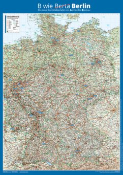 Cover Kastanea Buchstabier-Straßenkarte Deutschland nach DIN 5009, DIN A0 (84 x 119 cm), Papierkarte beschichtet und beleistet