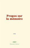 Propos sur la mémoire (eBook, ePUB)