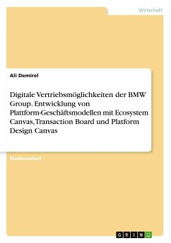 Digitale Vertriebsmöglichkeiten der BMW Group. Entwicklung von Plattform-Geschäftsmodellen mit Ecosystem Canvas, Transaction Board und Platform Design Canvas