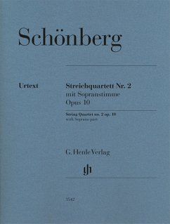 Schönberg, Arnold, Streichquartett Nr. 2 op. 10 Sopran, 2 Violinen, Viola, Violoncello Stimmensatz