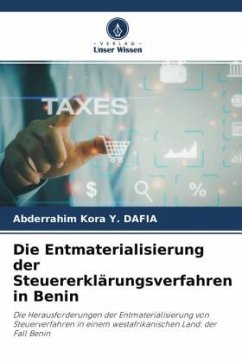 Die Entmaterialisierung der Steuererklärungsverfahren in Benin - DAFIA, Abderrahim Kora Y.