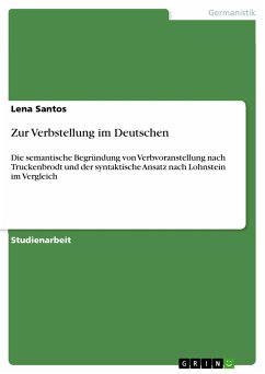 Zur Verbstellung im Deutschen (eBook, PDF)