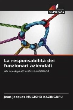 La responsabilità dei funzionari aziendali - MUGISHO KAZINGUFU, Jean-Jacques