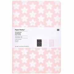 Notizbücher Sakura Sakura, DIN A5, rosa/schwarz FSC MIX