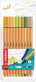 Fineliner - STABILO point 88 - 10er Pack - mit 10 verschiedenen Farben