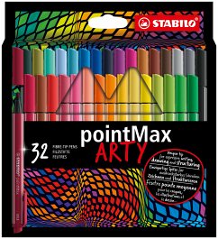 Filzschreiber - STABILO pointMax - ARTY - 32er Pack - mit 32 verschiedenen Farben