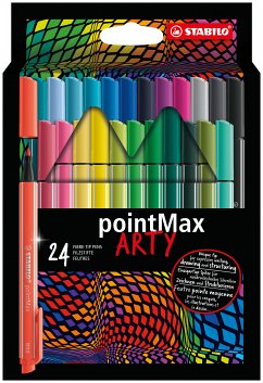 Filzschreiber - STABILO pointMax - ARTY - 24er Pack - mit 24 verschiedenen Farben