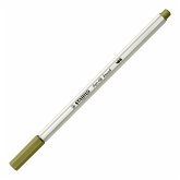 Premium-Filzstift mit Pinselspitze für variable Strichstärken - STABILO Pen 68 brush - Einzelstift - schlammgrün