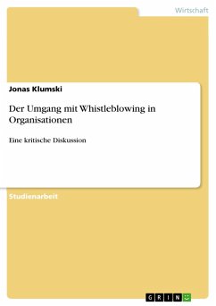 Der Umgang mit Whistleblowing in Organisationen (eBook, PDF) - Klumski, Jonas