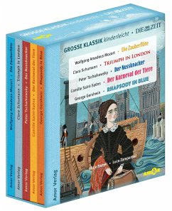 Große Klassik kinderleicht. DIE ZEIT-Edition. (5 CDs, Lesungen mit Musik) - W. A. Mozart, C. Schumann, P. Tschaikowsky, C. Saint-Saens, G. Gershwin, B. A. Petzold;Petzold, Bert Alexander;Hamer, An