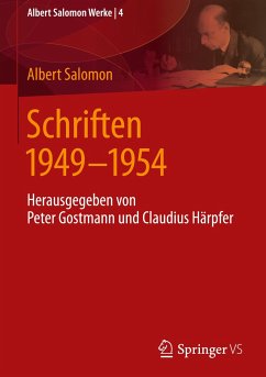 Schriften 1949 - 1954 - Salomon, Albert