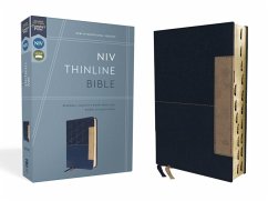 Niv, Thinline Bible, Leathersoft, Blue, Red Letter, Thumb Indexed, Comfort Print - Zondervan