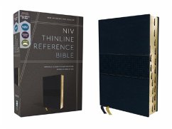 Niv, Thinline Reference Bible (Deep Study at a Portable Size), Leathersoft, Navy, Red Letter, Thumb Indexed, Comfort Print - Zondervan