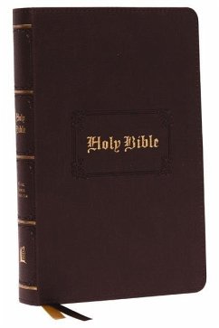 KJV, Personal Size Large Print Reference Bible, Vintage Series, Brown Leathersoft, Red Letter, Thumb Indexed, Comfort Print - Thomas Nelson