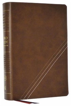 KJV, Word Study Reference Bible, Leathersoft, Brown, Red Letter, Thumb Indexed, Comfort Print - Thomas Nelson